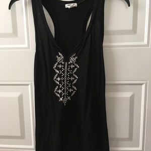 Black racerback tank